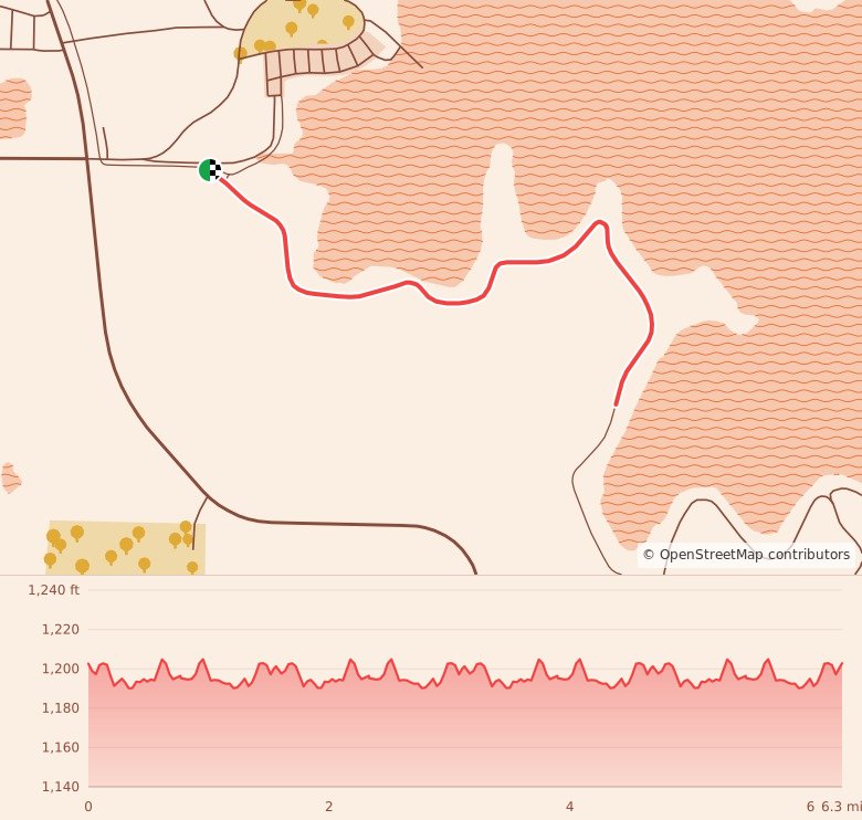 Holiday 5K, 10K, & 13.1M at Oklahoma City, OK - 10K course map and elevation profile