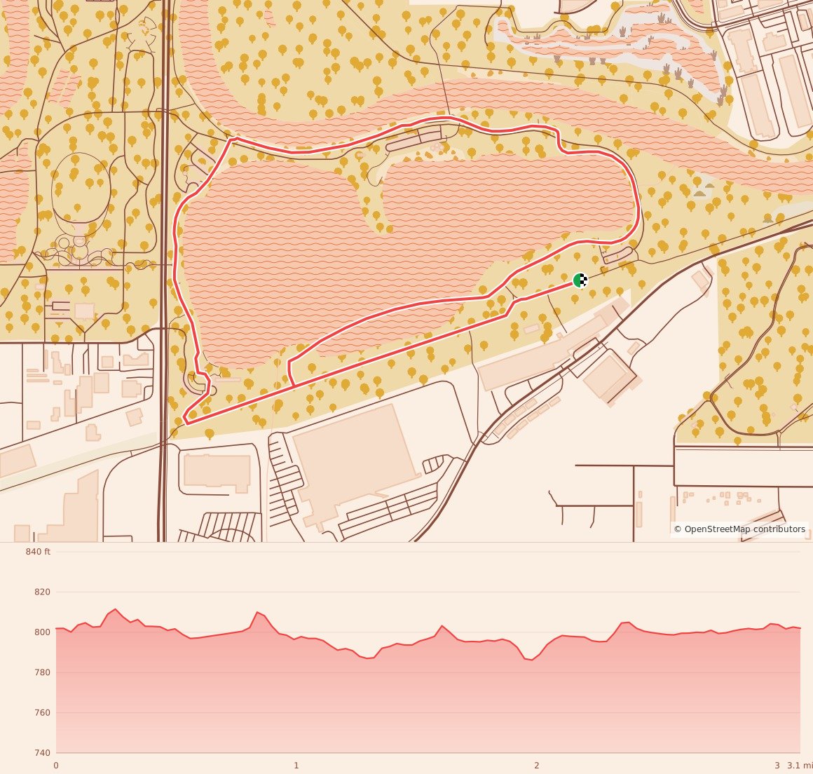 Born to Run 5k - 5K course map and elevation profile