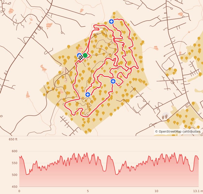 Run At The Rock - 5K/10K/Half Marathon - Half Marathon course map and elevation profile