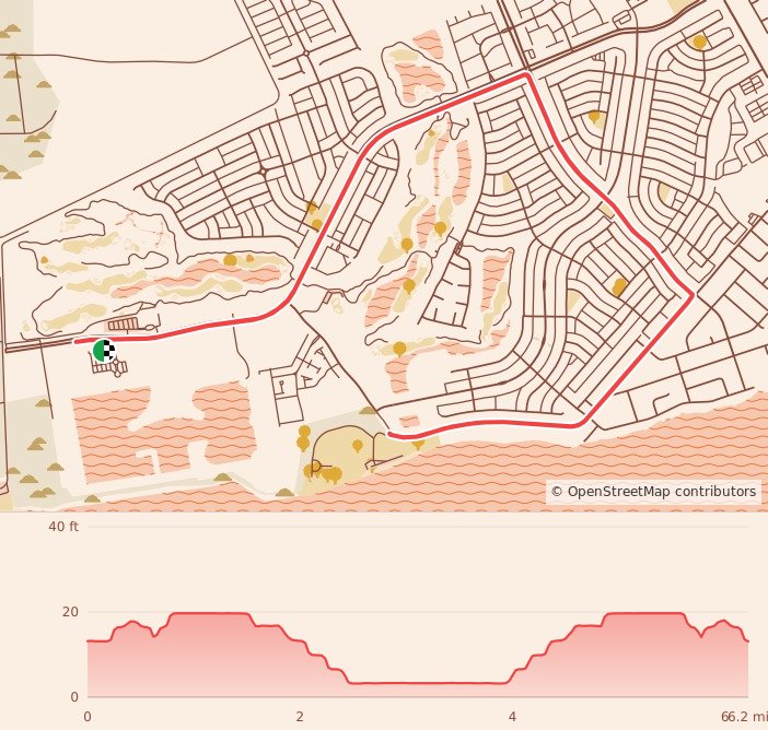 Makoa 5K, 10K & Half Marathon - 10K course map and elevation profile