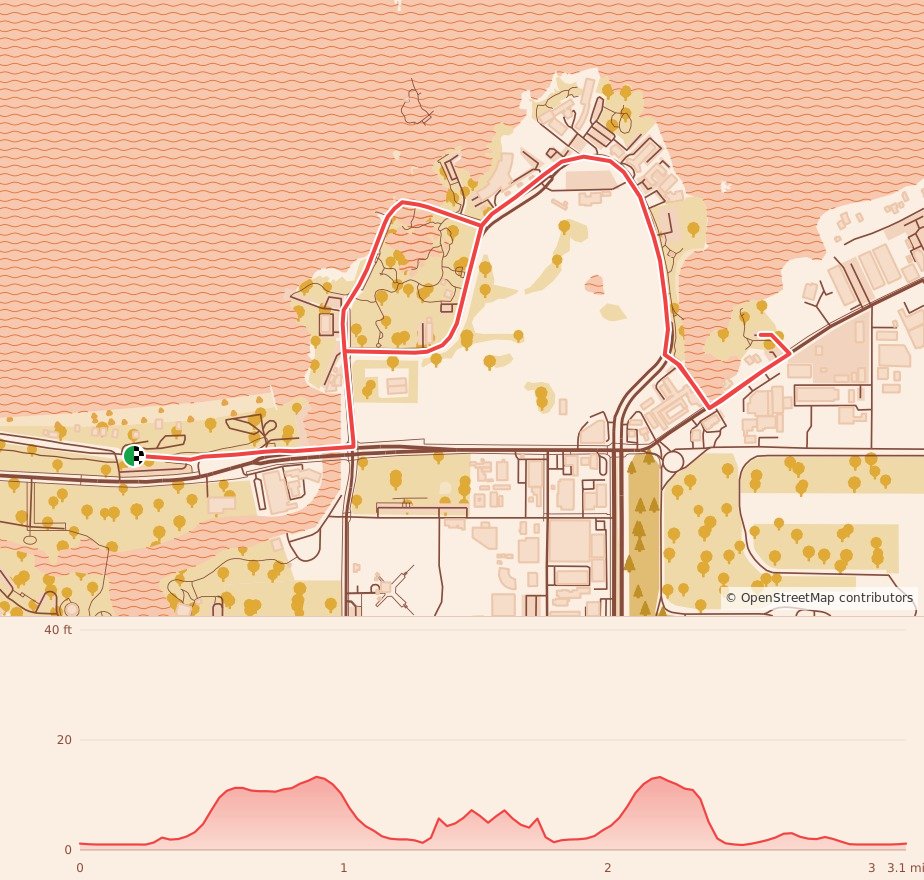 Hilo Bay Jingle Bell 5k - Hilo bay jingle bell 5k course map and elevation profile