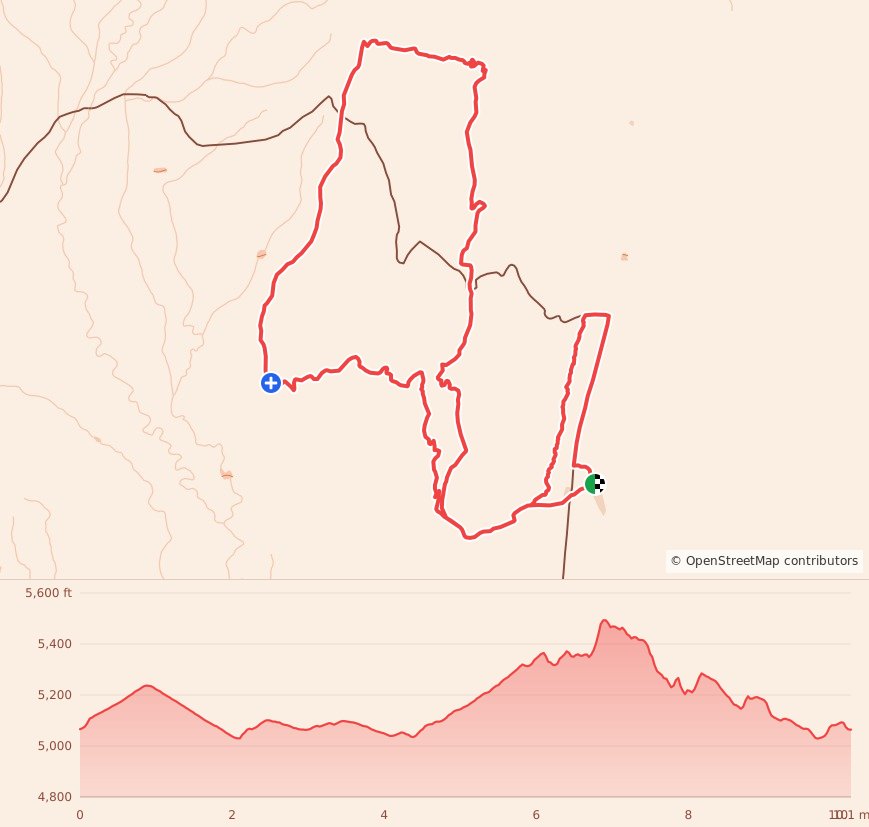 Kessel Run Ultra - 10 Mile course map and elevation profile