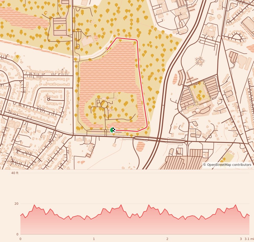 Gobbler 5K, 10K, & 13.1M at Savannah, GA - 5K course map and elevation profile
