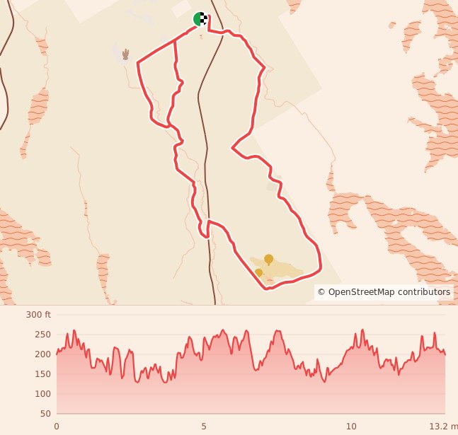 Moosehorn Ghost Run Half-Marathon and Relay - Half-Marathon course map and elevation profile