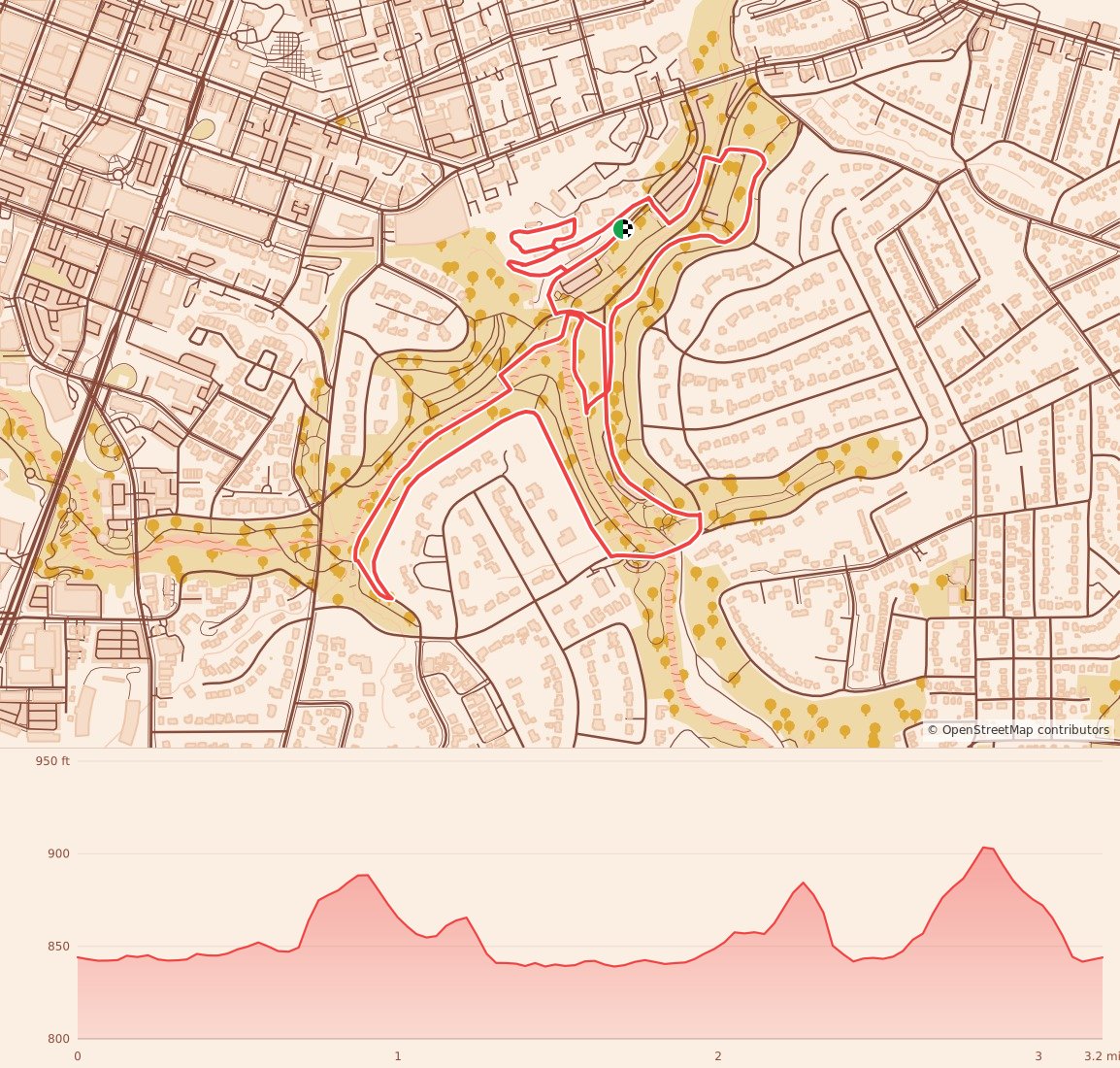 Zoom Through the Zoo 5K - 5K course map and elevation profile