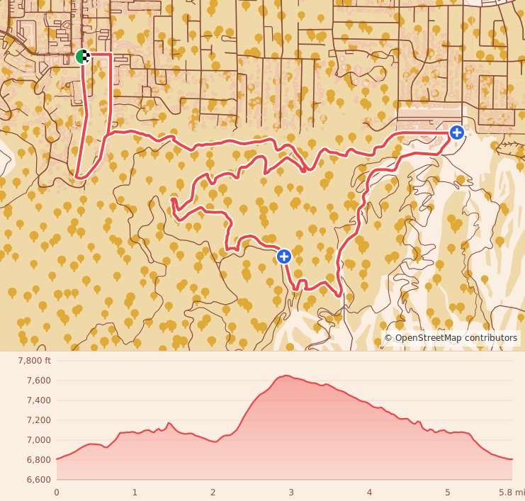 Kodiak - 10K course map and elevation profile