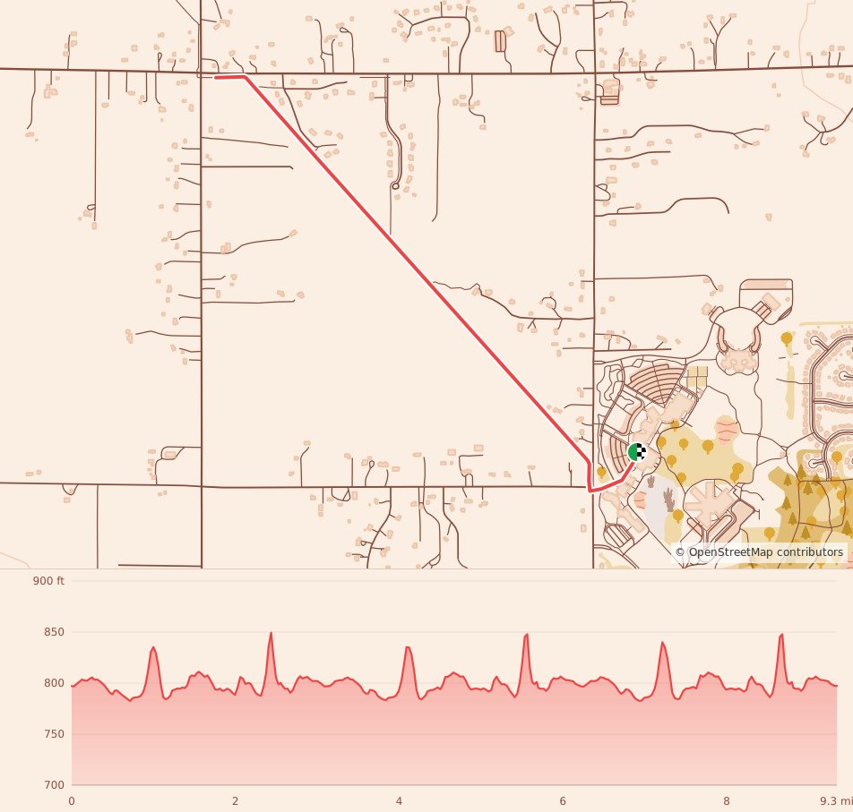 Candy Cane Course - Grand Rapids - 15K course map and elevation profile