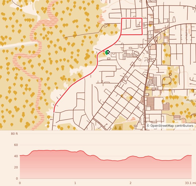 POUND The PAVEMENT For Pilot Club of Denham Springs 5K & Fun Run - 5K course map and elevation profile
