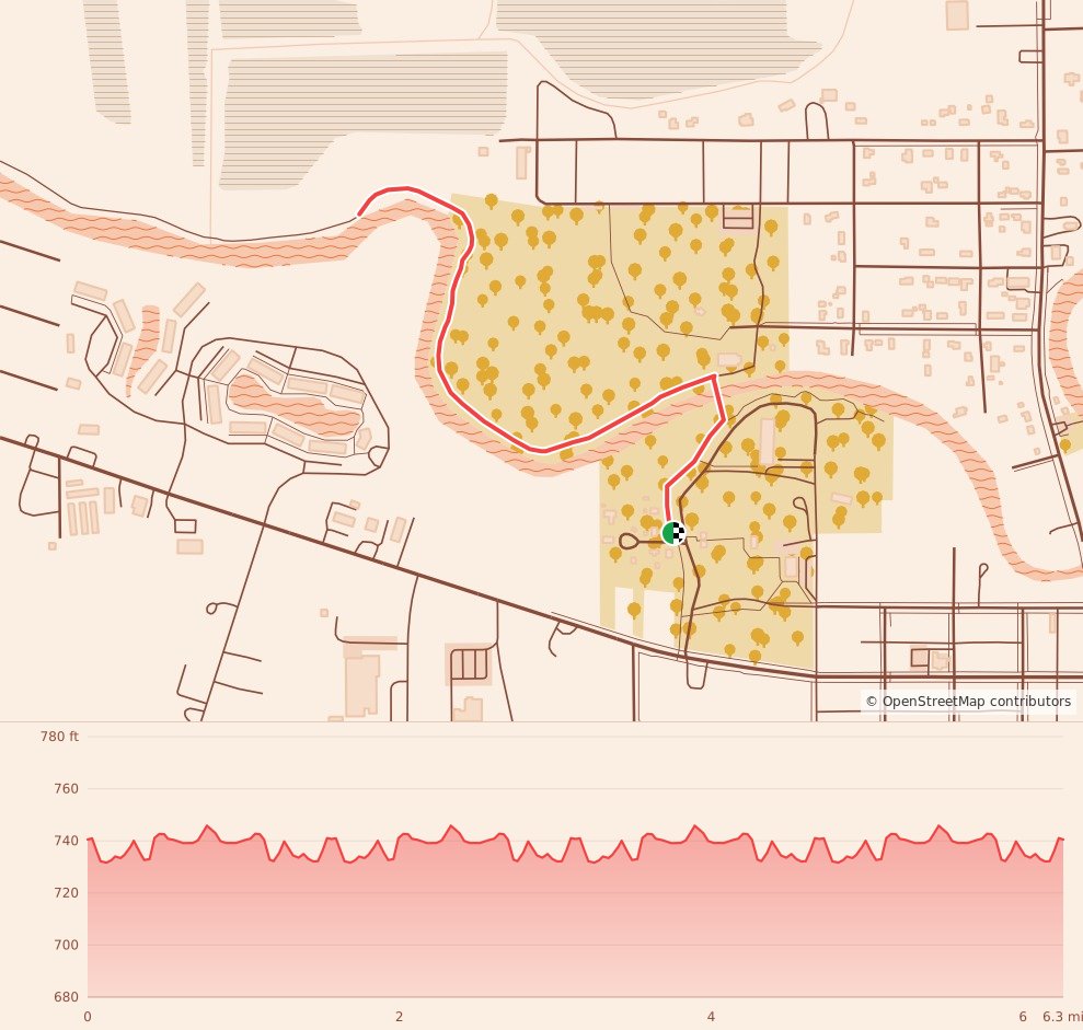 Holiday 5K, 10K, & 13.1M at Corunna, MI - 10K course map and elevation profile