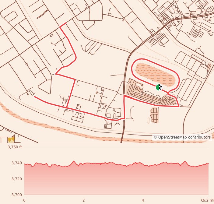 Flying Horse Half Marathon, 10K & 5K - 10k Run course map and elevation profile