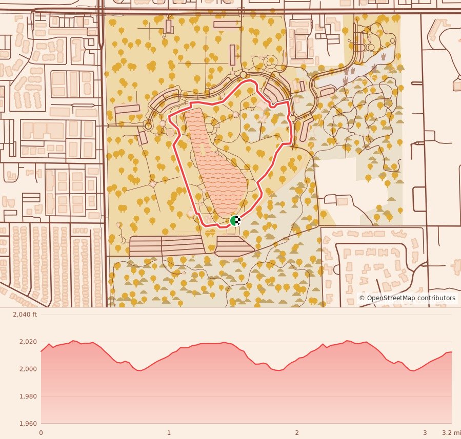 A.T. Still Fit for Life Fun Run 5k - Fun Run course map and elevation profile