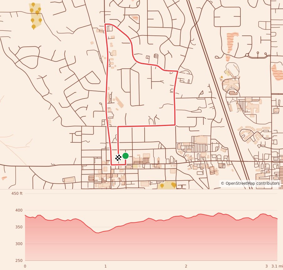 Noah's Gift 5K - 5K course map and elevation profile