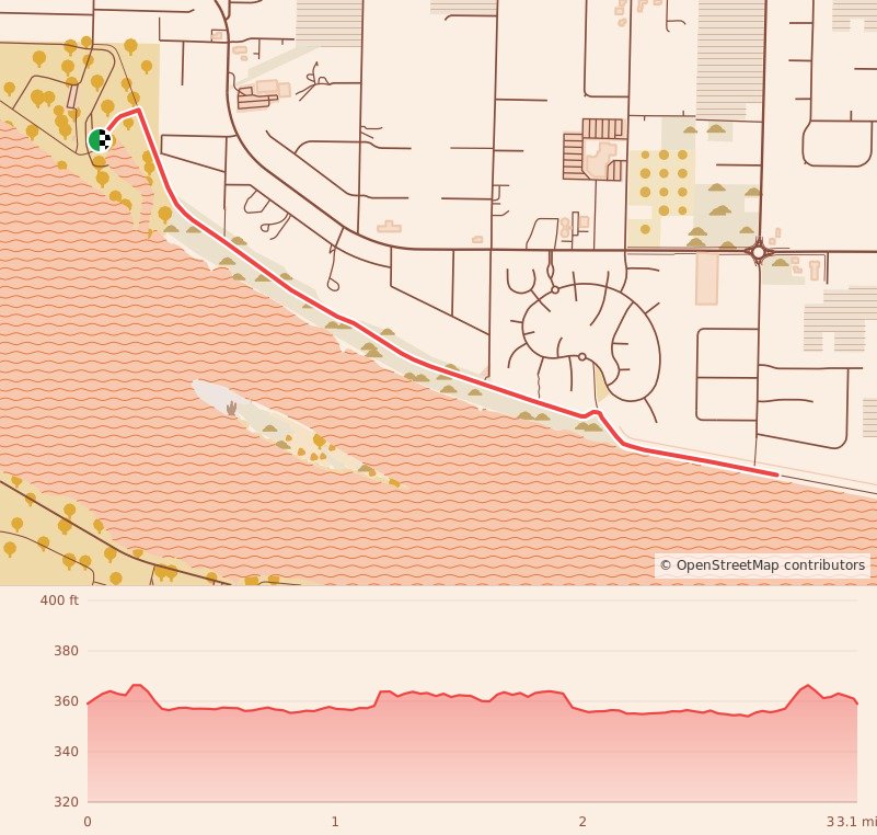 Gobbler 5K, 10K, 13.1M at Pasco, WA - 5K course map and elevation profile