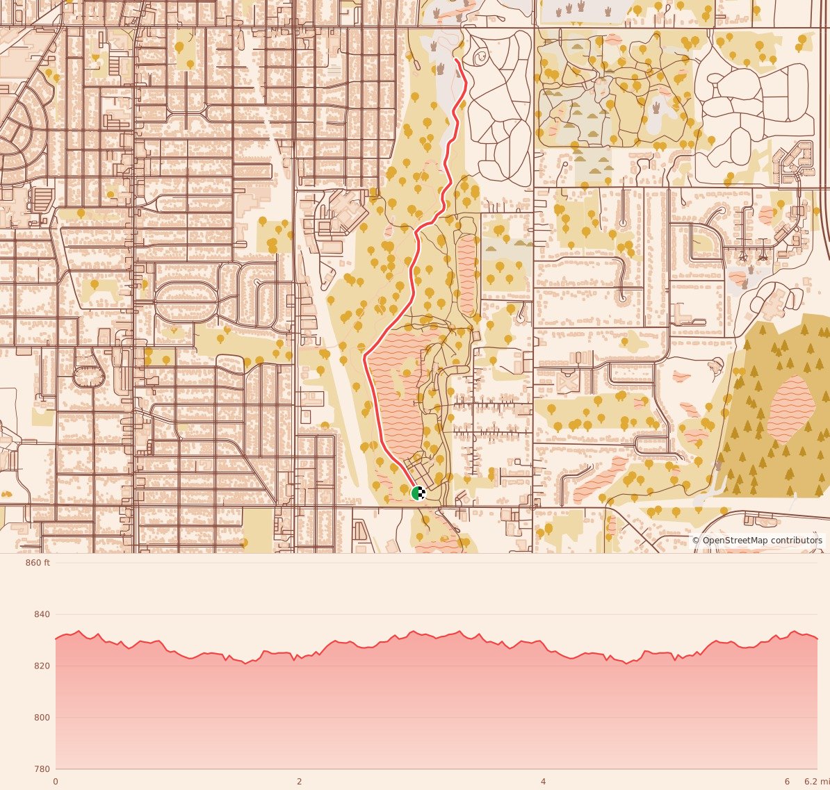 Holiday 5K, 10K, 13.1M at Hawk Island Park, Lansing, MI - 10K course map and elevation profile