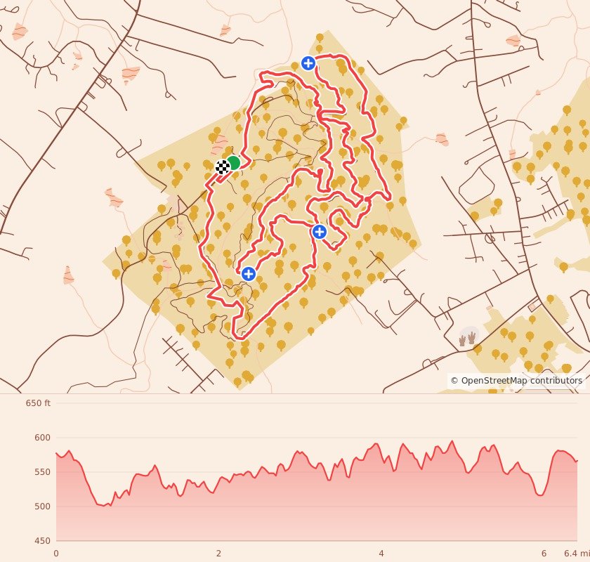 Run At The Rock - 5K/10K/Half Marathon - 10K course map and elevation profile