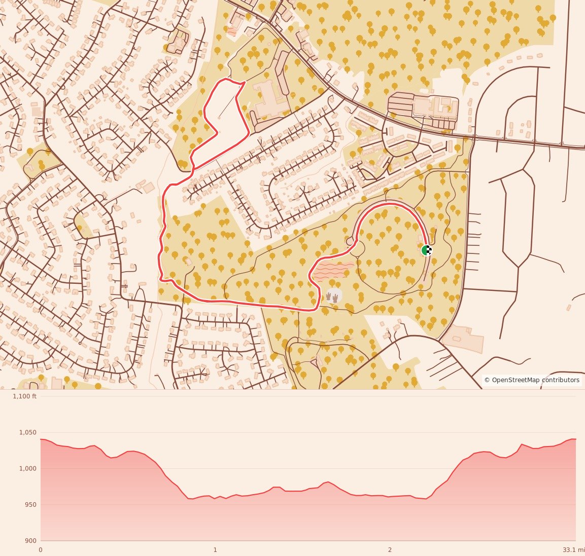 The Moon Run 5k - 5K course map and elevation profile