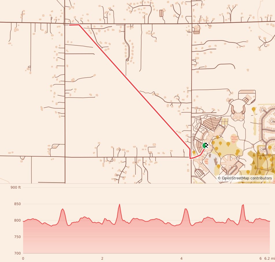 Candy Cane Course - Grand Rapids - 10K course map and elevation profile