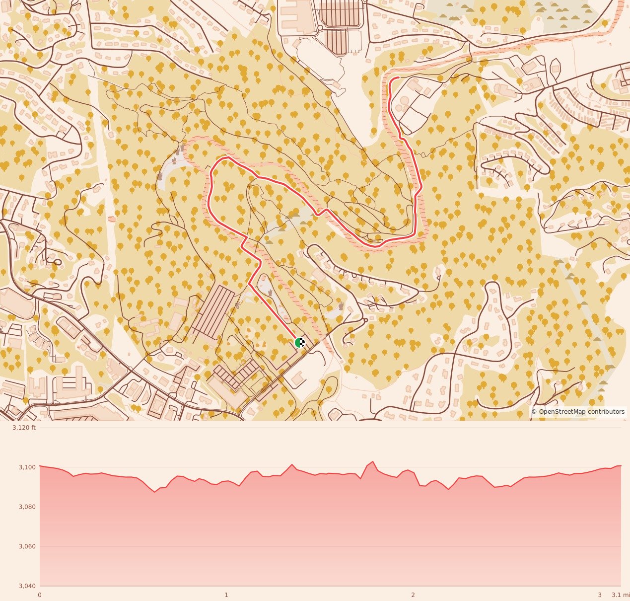 Holiday 5K, 10K & 13.1M at Boone, NC - 5K course map and elevation profile