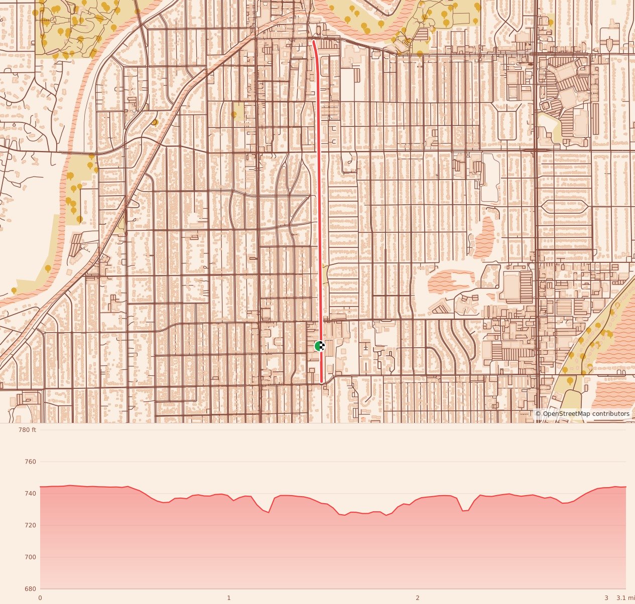 Brew Ho Ho Ho 5K - 5K course map and elevation profile