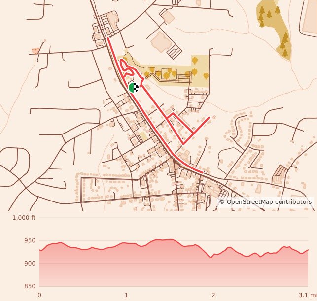 Iredell Crosby Scholars Fall Frenzy 5K - 5K course map and elevation profile
