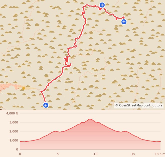 That's No Moon - 30K course map and elevation profile
