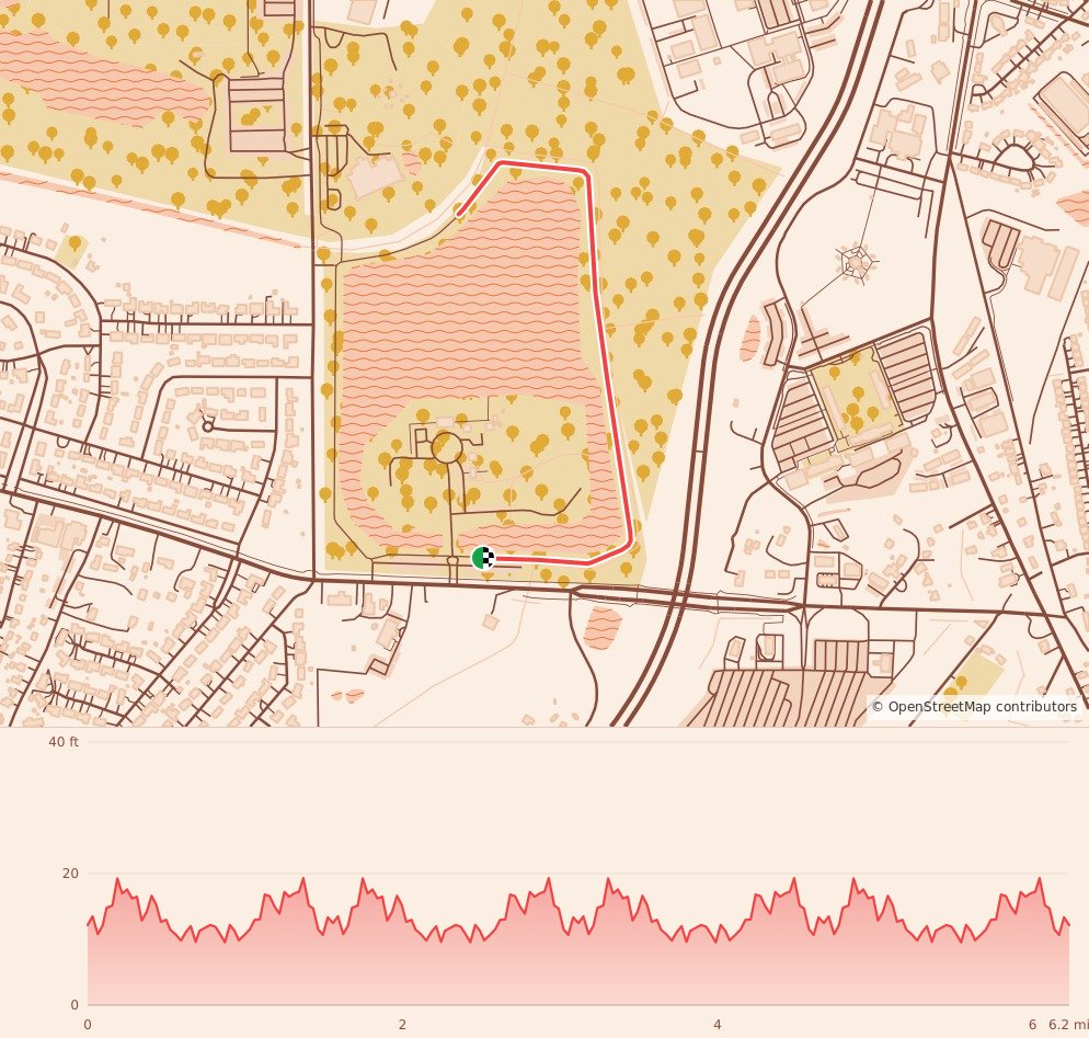Holiday 5K, 10K, & 13.1M at Savannah, GA - 10K course map and elevation profile