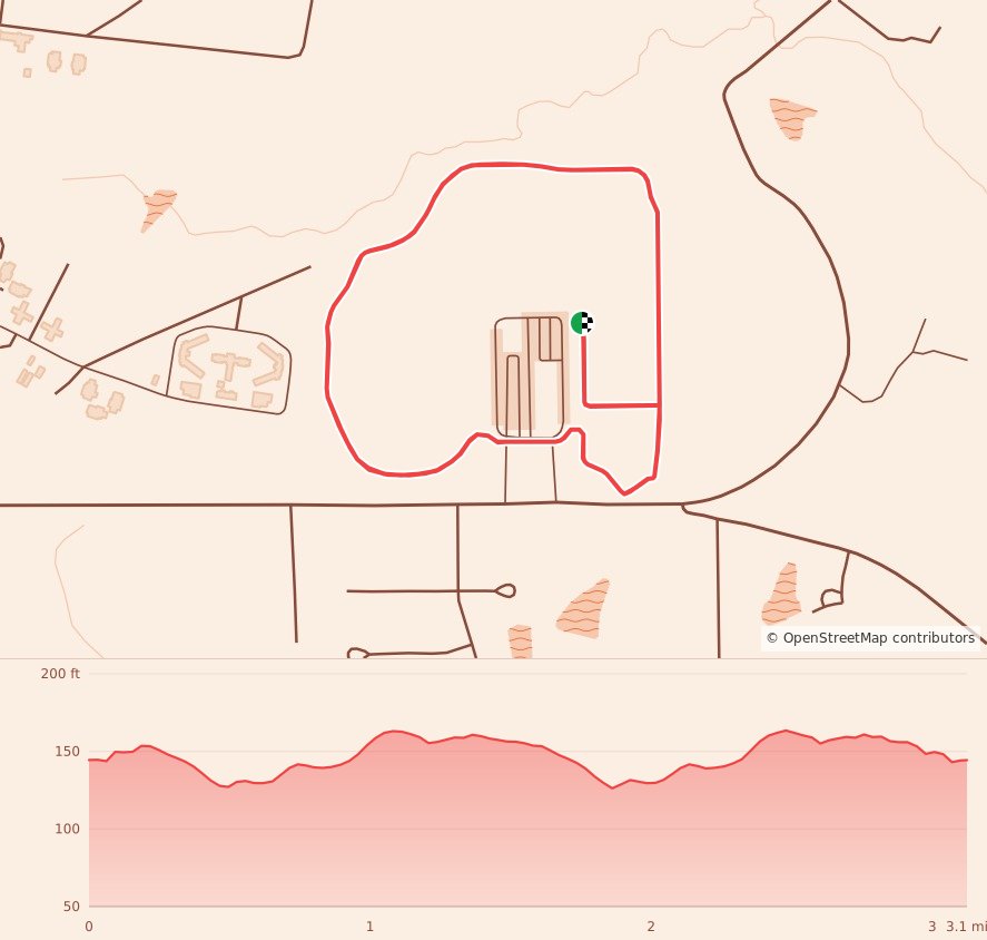 Journey Church Geaux for Gold 5K - 5K course map and elevation profile
