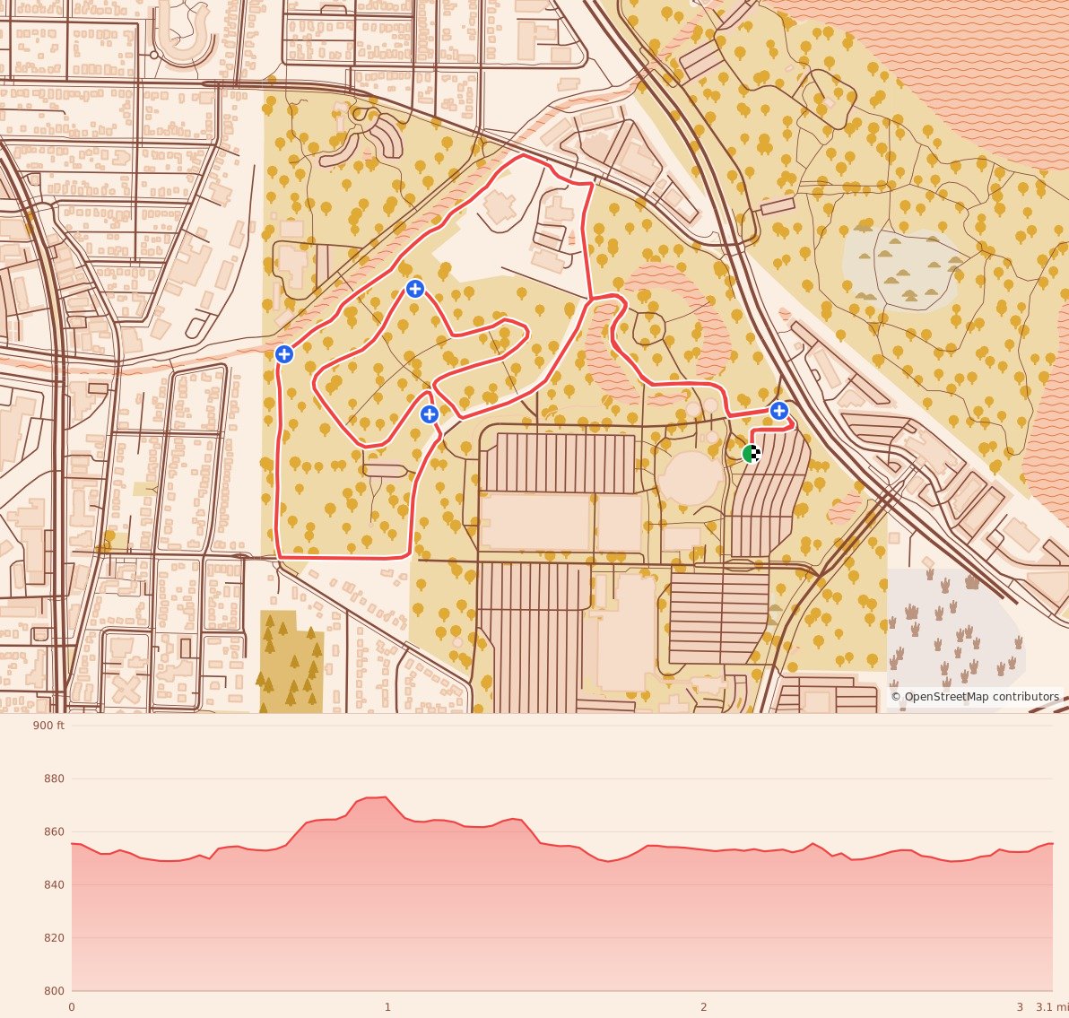 Madison Turkey Trot 5K - 5K course map and elevation profile