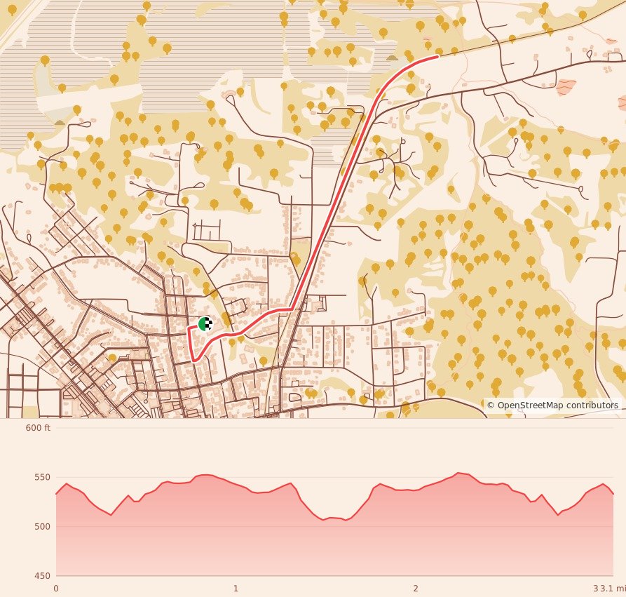 Edwardsville CHRISTmas Ugly Sweater 5K - 5K course map and elevation profile