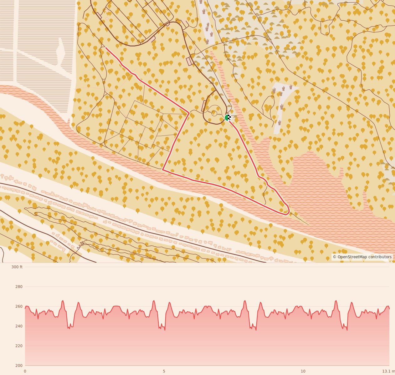 New Years 5K, 10K, & 13.1M at Little Rock, AR - Half Marathon course map and elevation profile