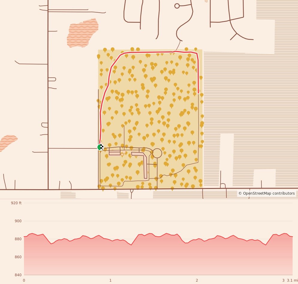 Holiday 5K, 10K, & 13.1M at Grand Ledge, MI - 5K course map and elevation profile