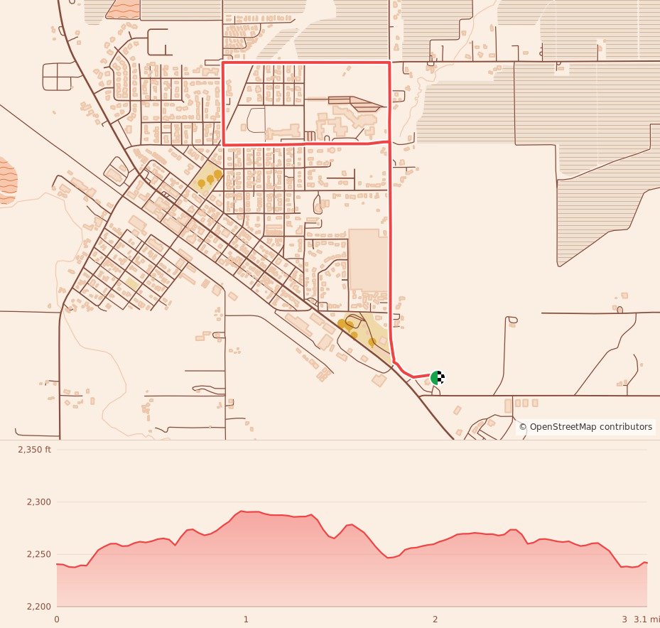 Sogood! 5K/10K Run - 5K course map and elevation profile