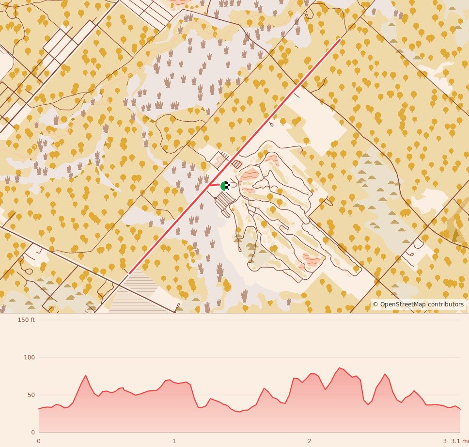 Reindeer Run 5k / Kids Fun Run - 5K course map and elevation profile