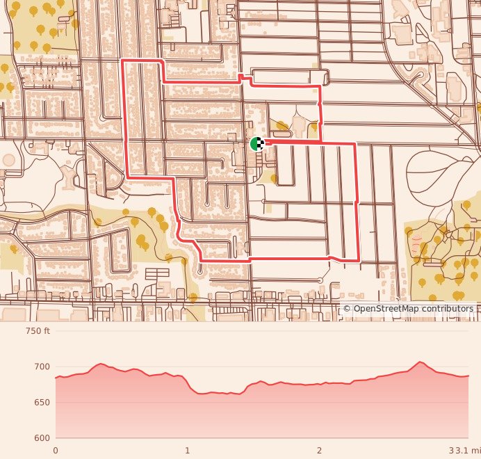Alger Heights Halloween 5k - 5K course map and elevation profile