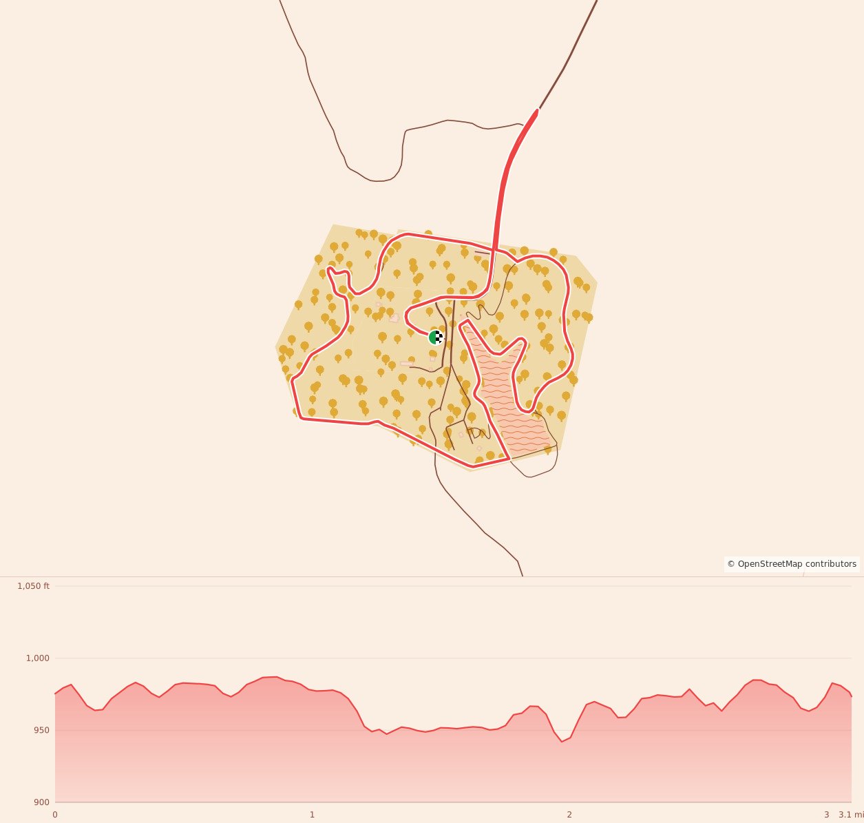 Officer Daniel Ellis Memorial 5K - 5K course map and elevation profile