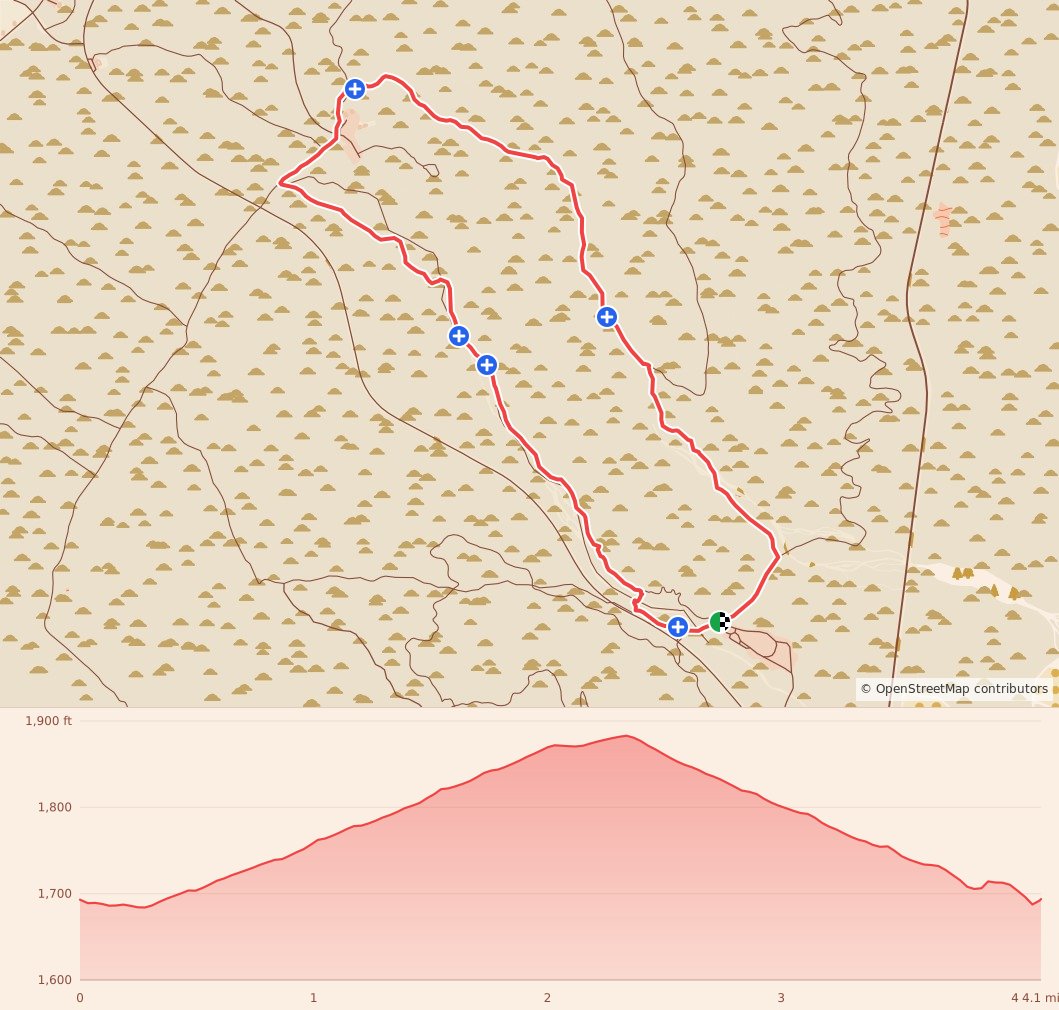 Ragnar Trail Arizona - Green Loop course map and elevation profile
