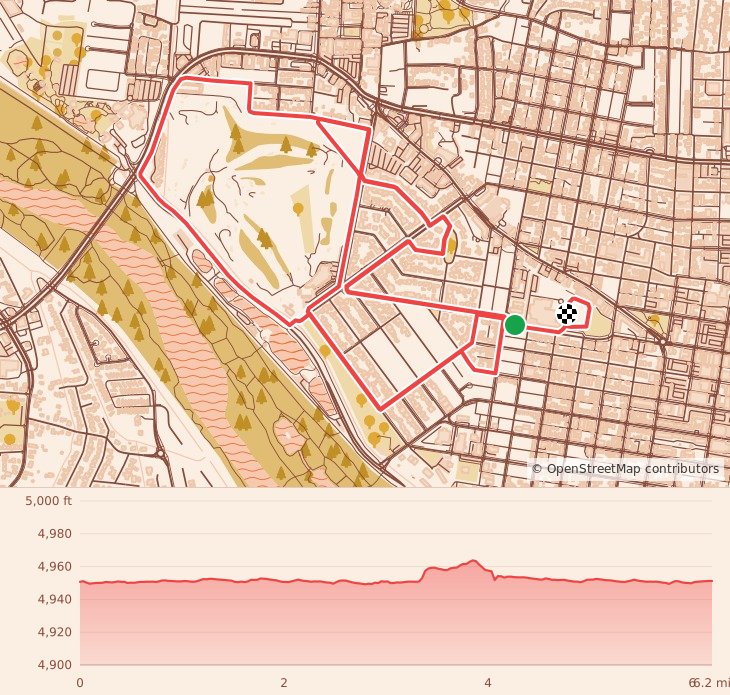 KRINGLE JINGLE RUN: 10K, 5K AND KIDS K - 10K course map and elevation profile