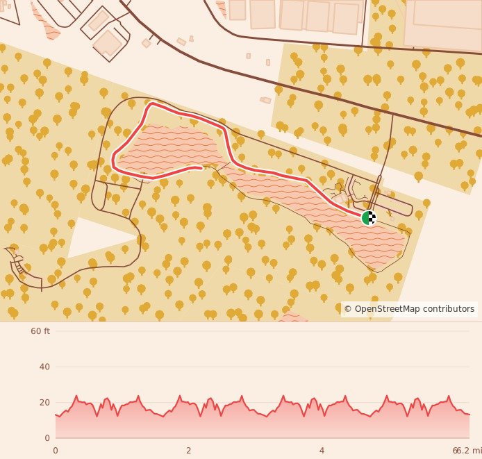 Holiday 5K, 10K, & 13.1M at Pooler, GA - 10K course map and elevation profile