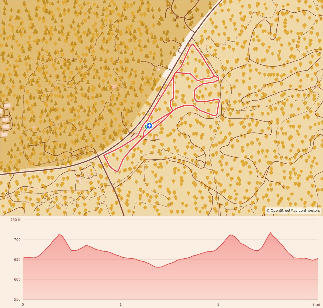 OUTLAST NASHVILLE - Vaughn's Creek - 6 Hour course map and elevation profile