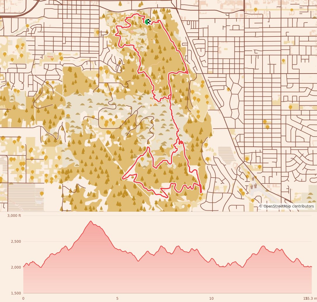 Wild Moose Chase - 25K course map and elevation profile