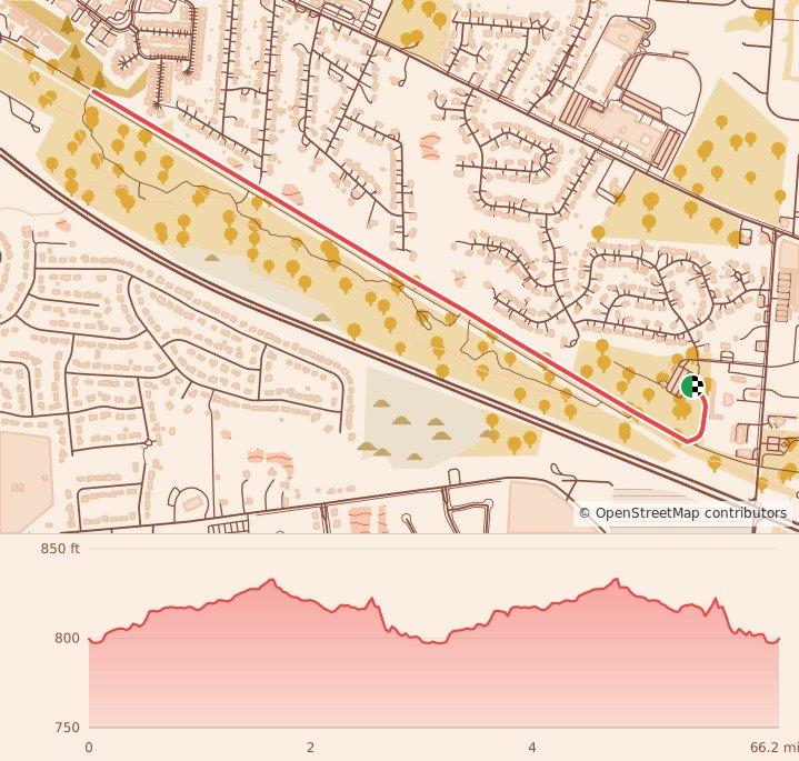 Holiday 5K, 10K, & 13.1M, Beavercreek, OH - 10K course map and elevation profile