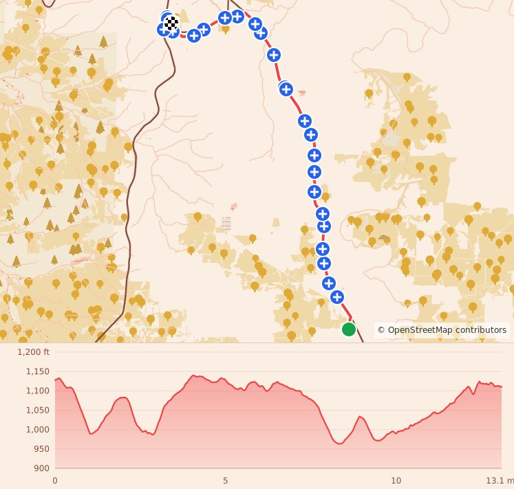 Honoring our Heroes Marathon - Half Marathon course map and elevation profile