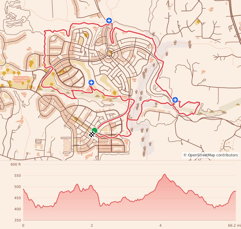 Leftovers Trail Run - 10K course map and elevation profile