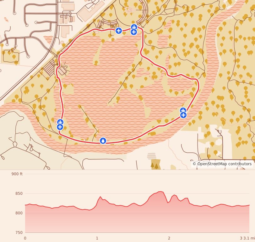 Monster Dash 5K & Lil' Monsters Fun Run - 5K course map and elevation profile