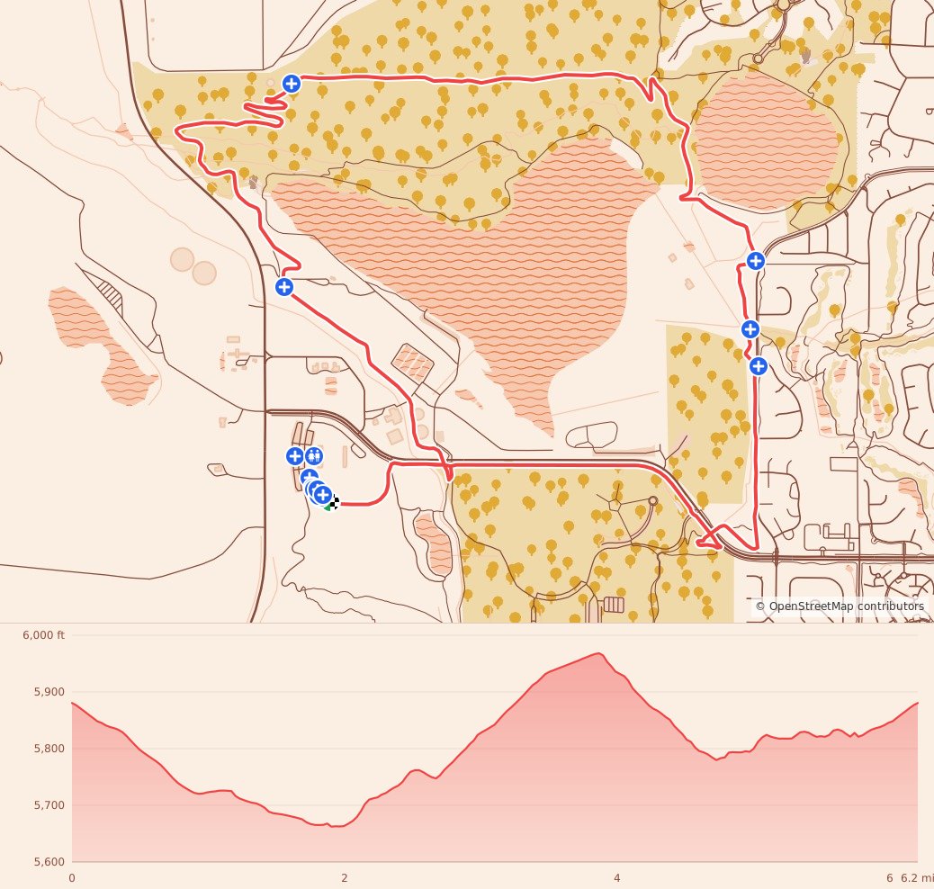 All-Out Kooky-Spooky - 10K course map and elevation profile