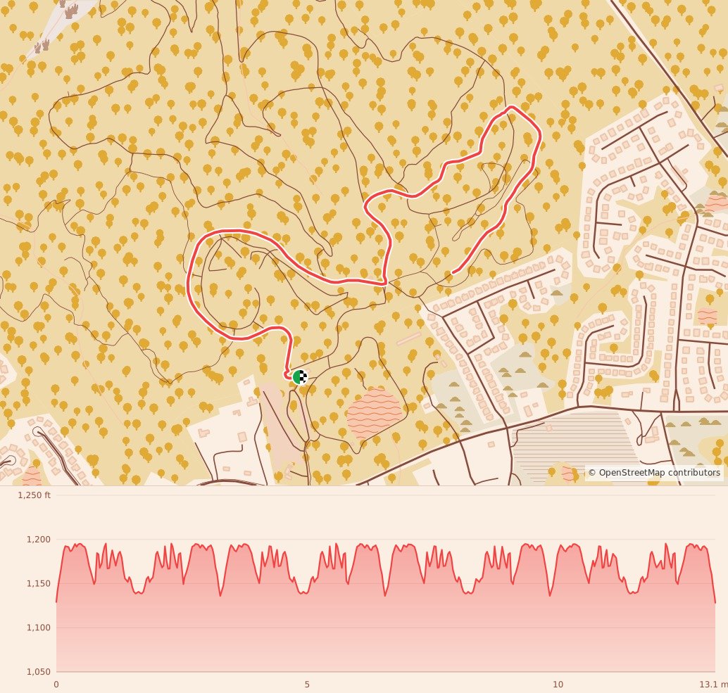 Holiday 5K, 10K, 13.1M at Dacula, GA - Half Marathon course map and elevation profile