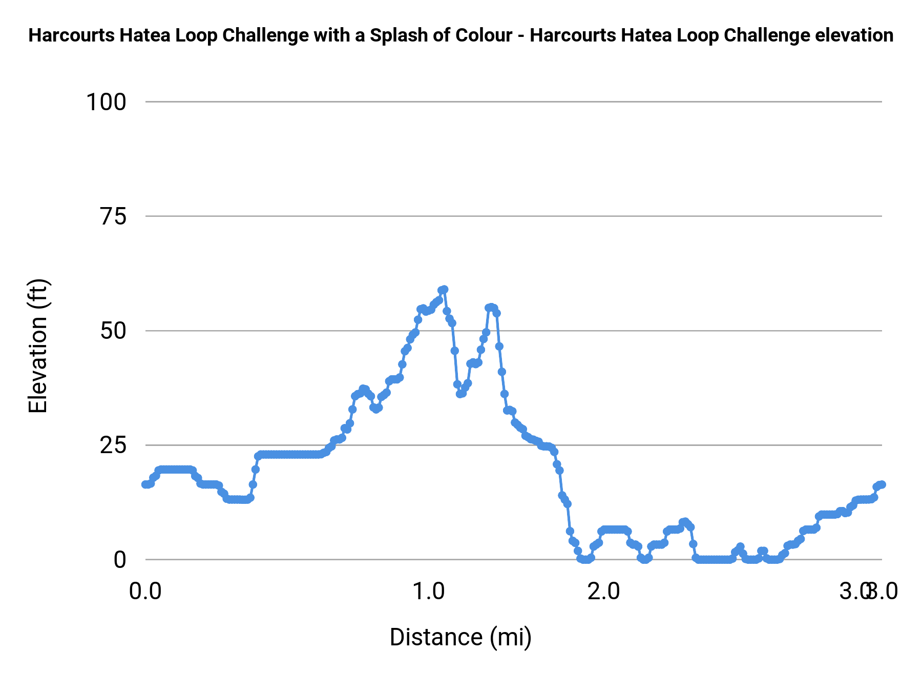Harcourts Hatea Loop Challenge with a Splash of Colour - Harcourts Hatea Loop Challenge elevation profile