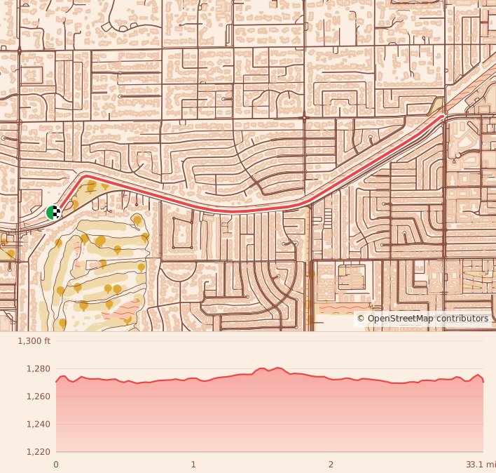Gastro Dash 5K For Stomach Cancer - 5K course map and elevation profile