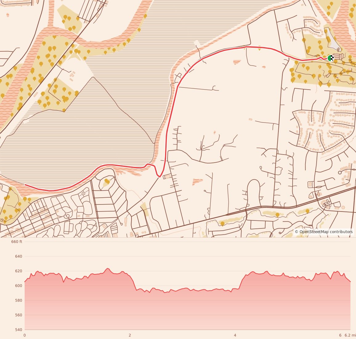 Candy Cane Course - Cincinnati - 10K course map and elevation profile