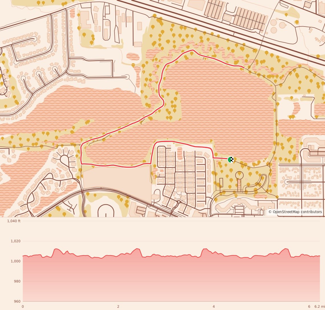 Candy Cane Course - Rochester - 10K course map and elevation profile